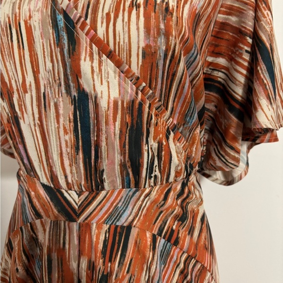 Soft Surroundings Dress Size Medium Flutter Sleeve. Asymmetric hemline. Feminine - Picture 5 of 9